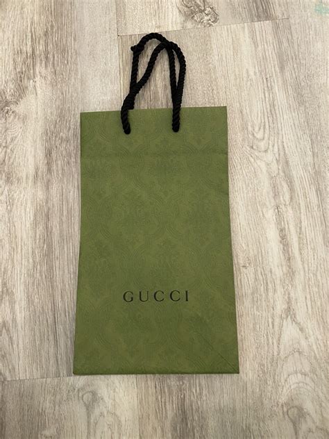 gucci paper bag green|Gucci paper bag 2021.